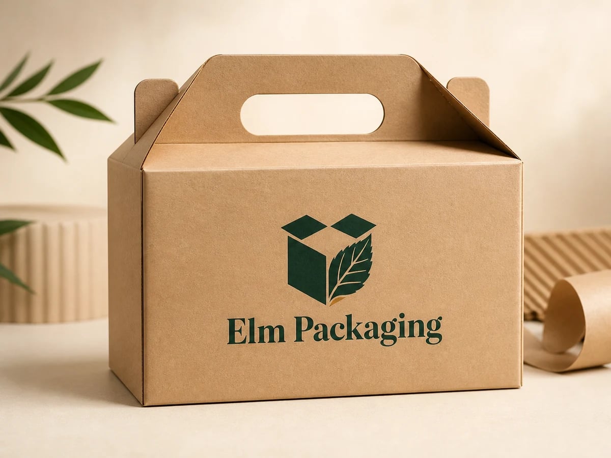 Custom Cardboard Box With Handle with custom brand printing