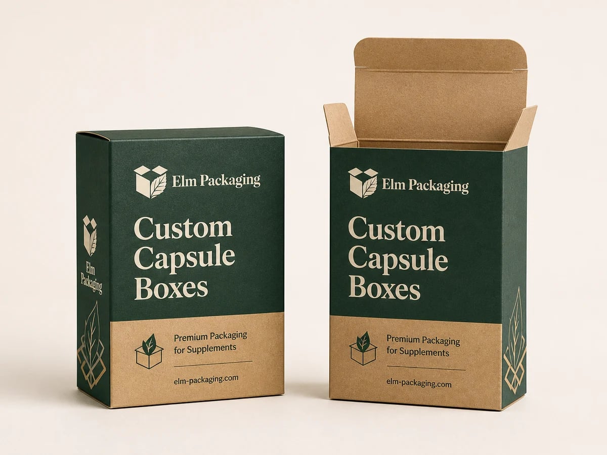 Custom Capsule Boxes with custom brand printing