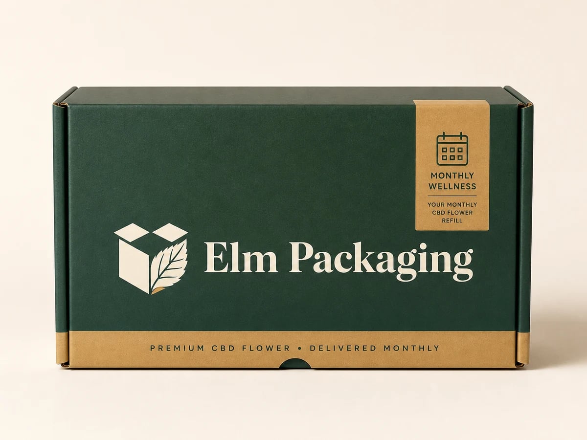 Custom CBD Flower Subscription Boxes with custom brand printing