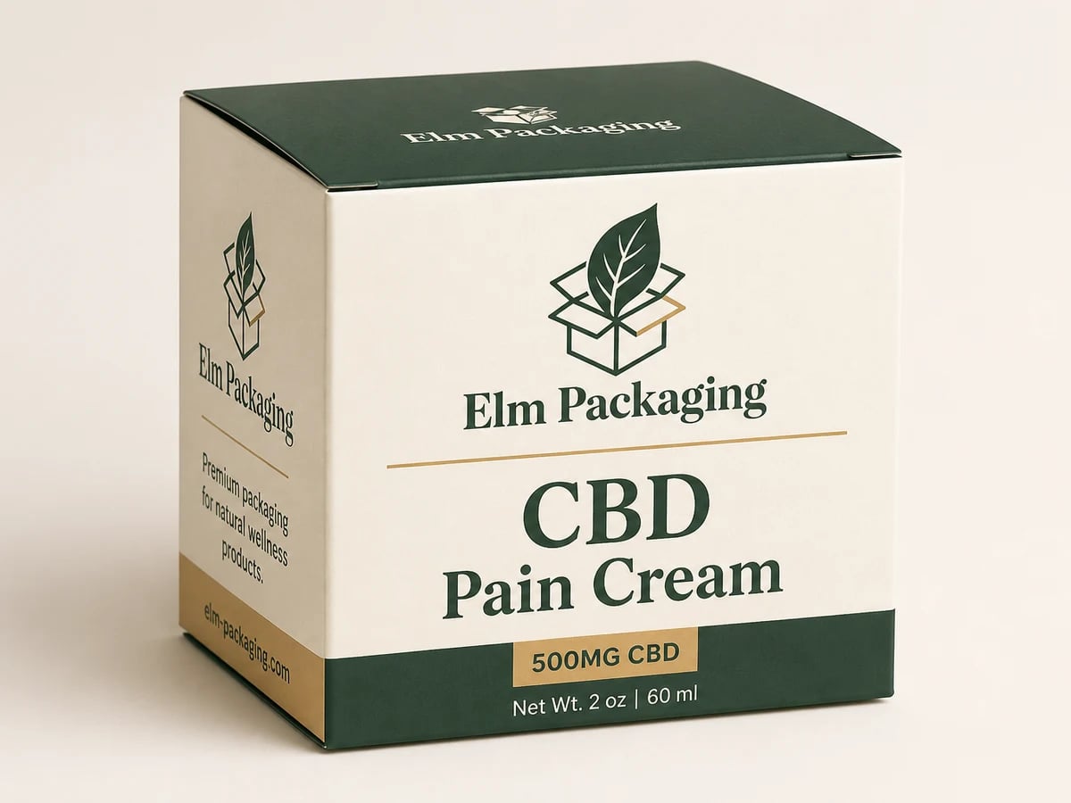 Custom CBD Pain Cream Boxes with custom brand printing