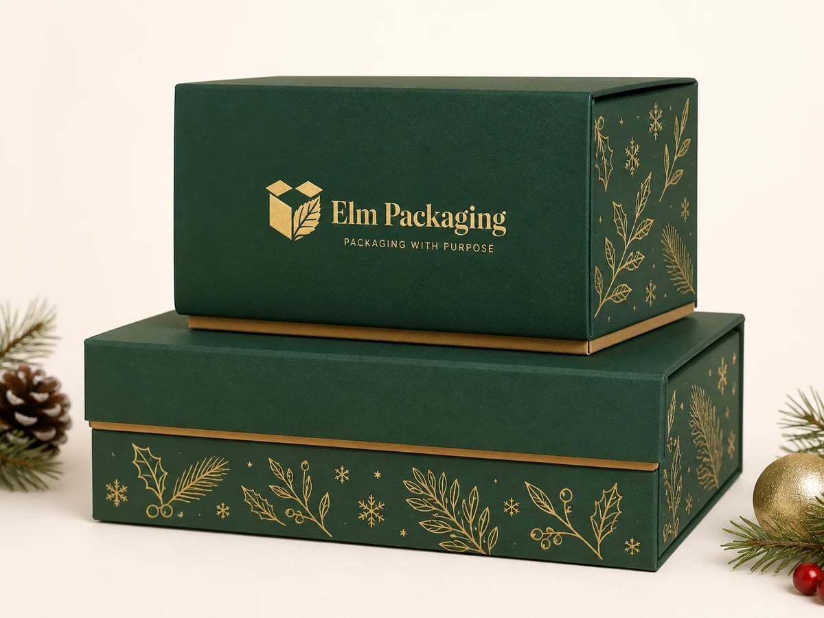 Custom Christmas Boxes With Lids with custom brand printing