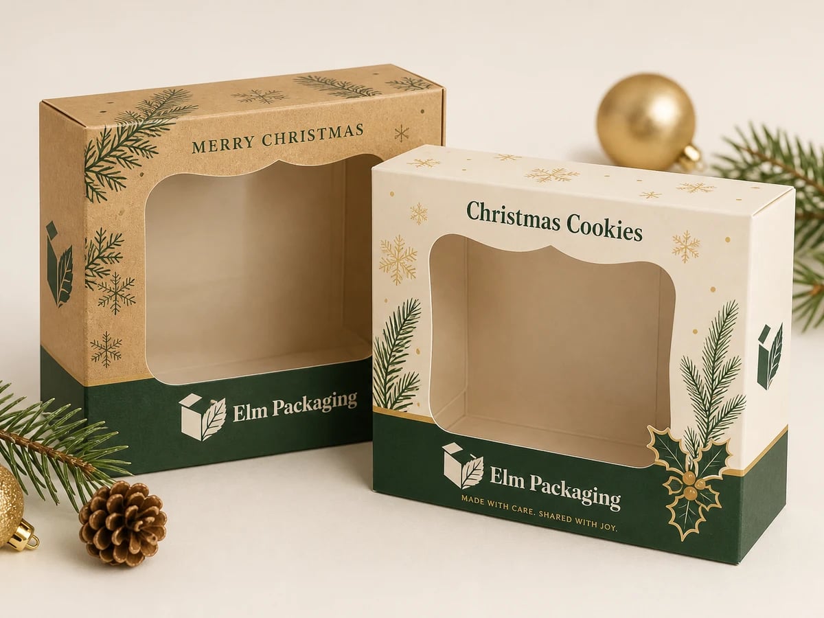 Custom Christmas Cookie Boxes with custom brand printing