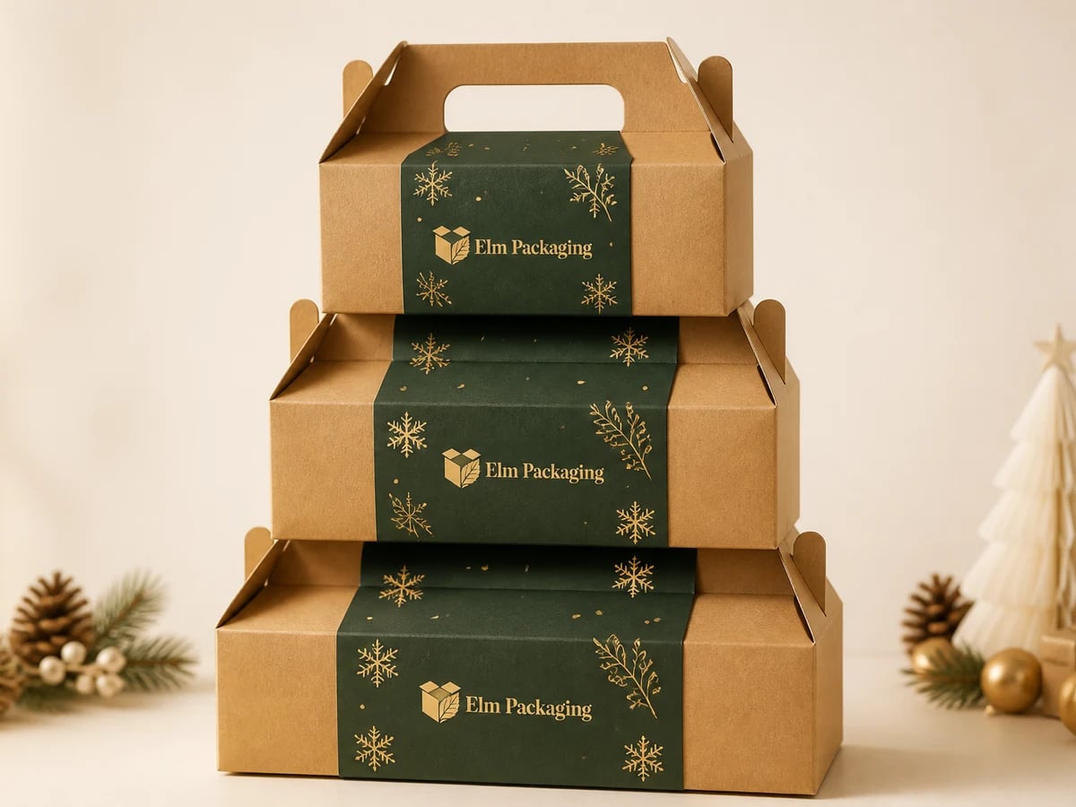 Custom Christmas Goodie Boxes with custom brand printing