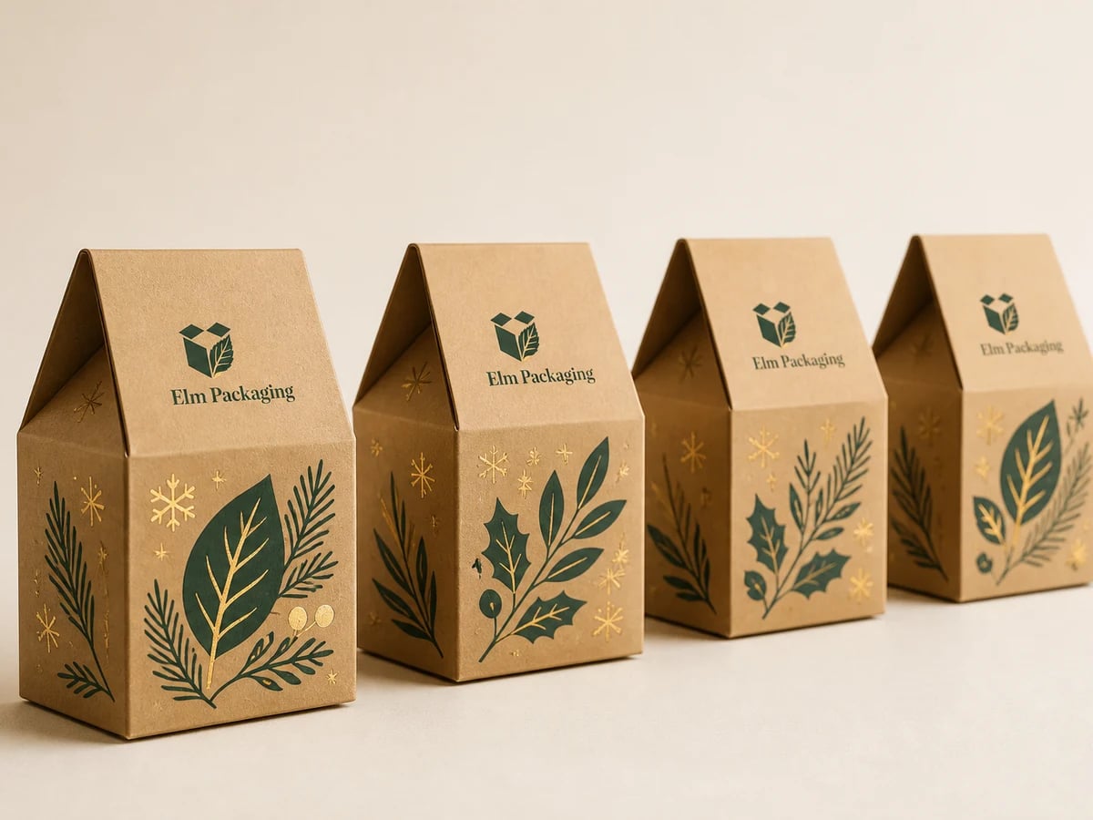 Custom Christmas Treat Boxes with custom brand printing