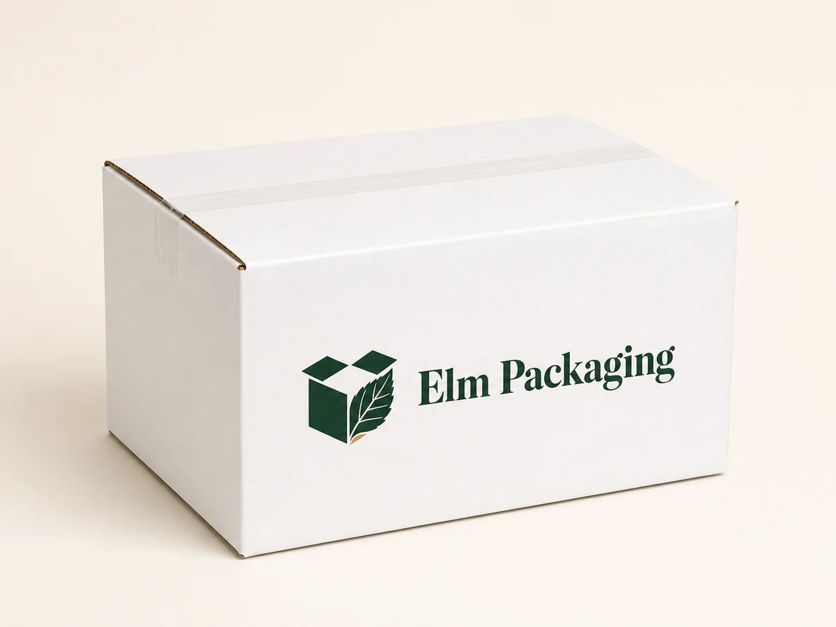 Custom White Corrugated Boxes with custom brand printing