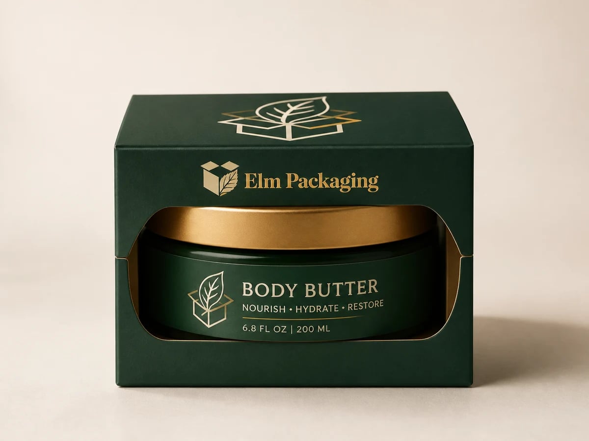 Custom Body Butter Packaging with custom brand printing