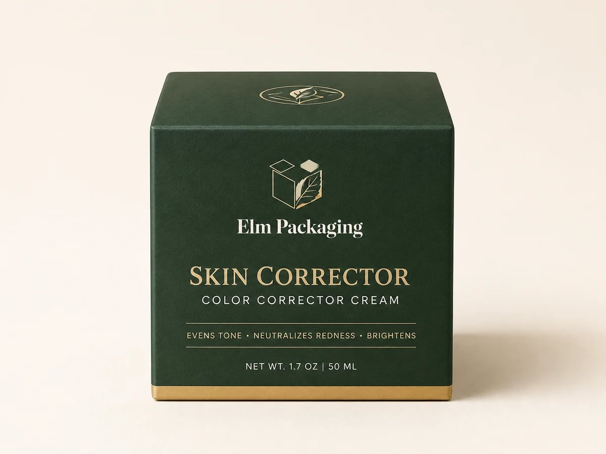 Custom Skin Corrector Cream Packaging with custom brand printing