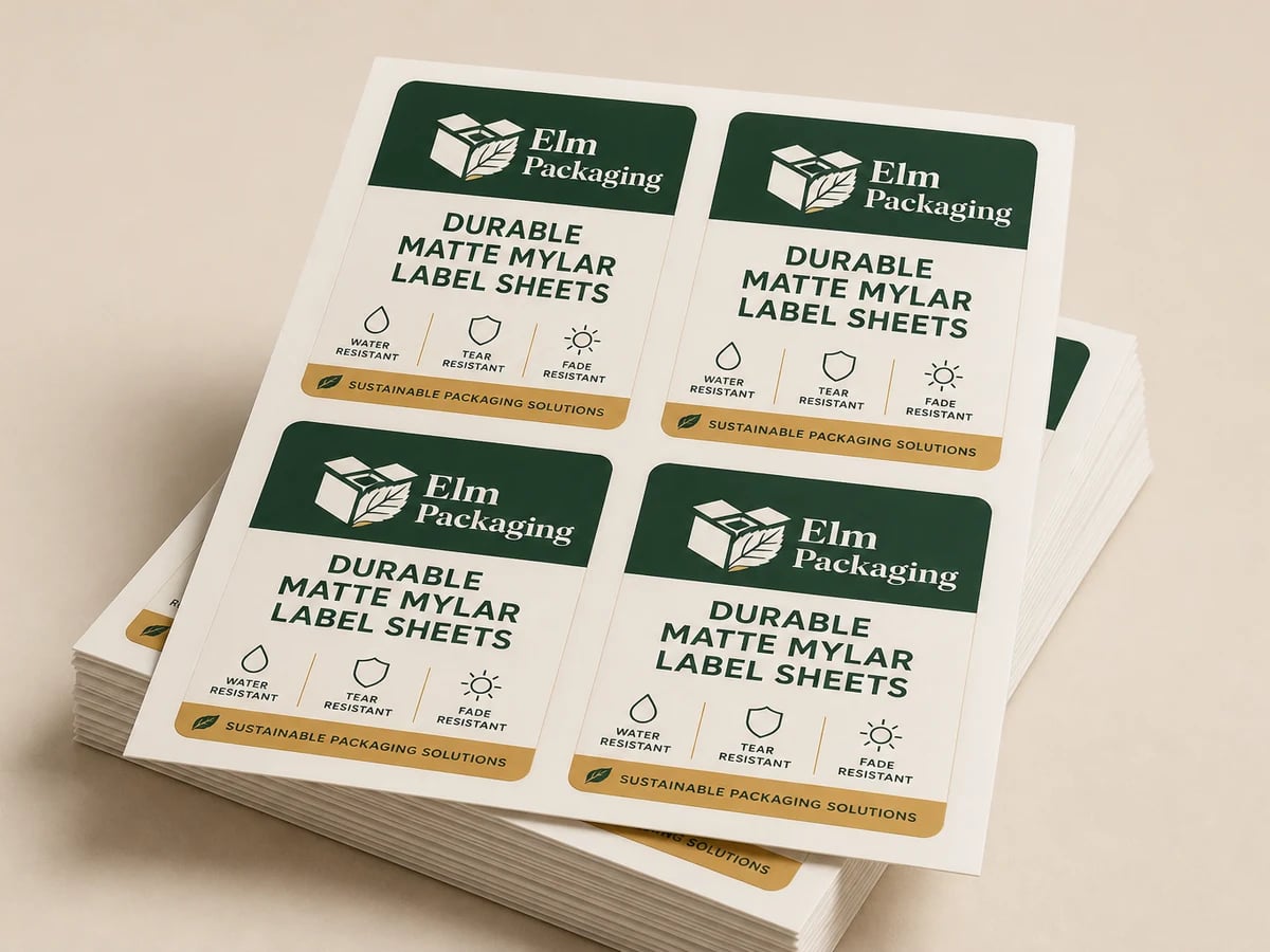 Custom Mylar Labels with custom brand printing