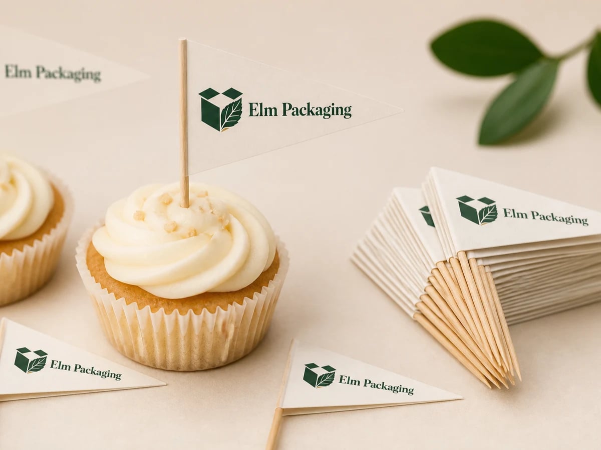 Custom Cupcake Flags with custom brand printing