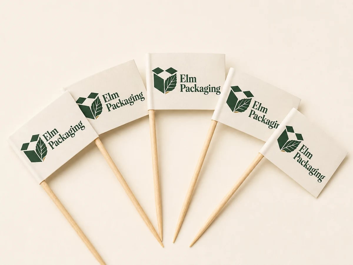 Custom Food Flags with custom brand printing