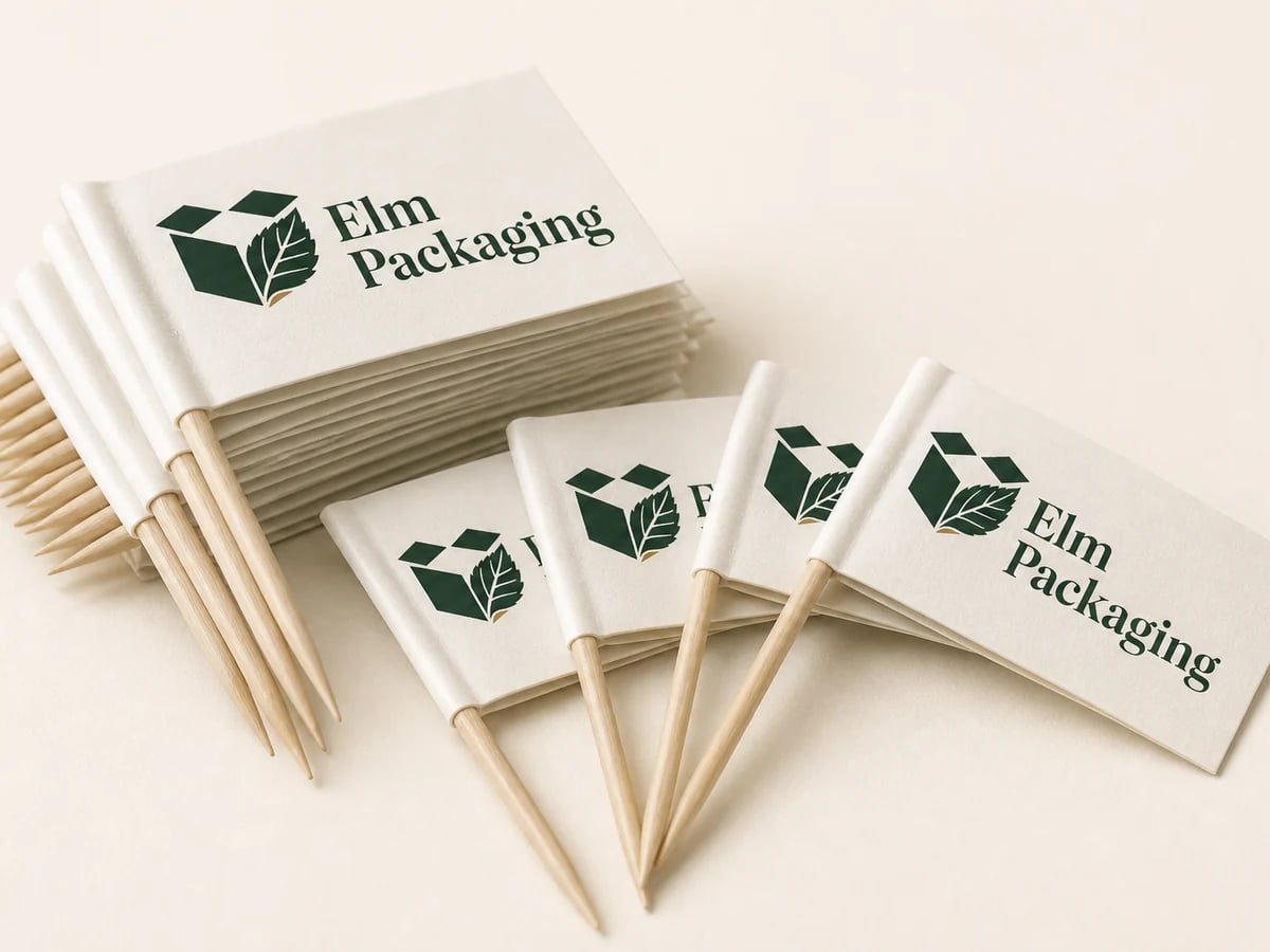 Custom Toothpick Flags with custom brand printing
