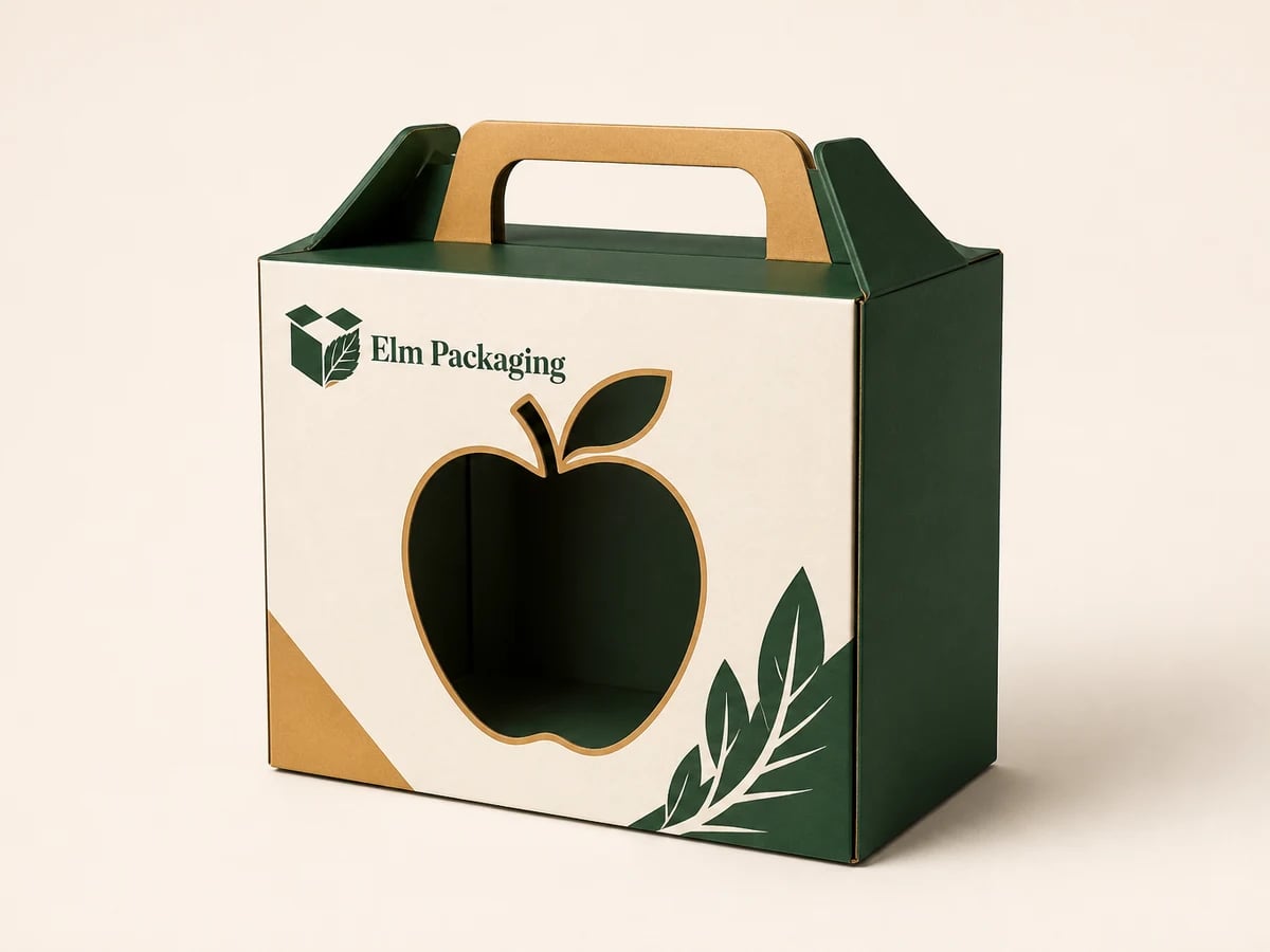 Custom Die Cut Fruit Boxes with custom brand printing