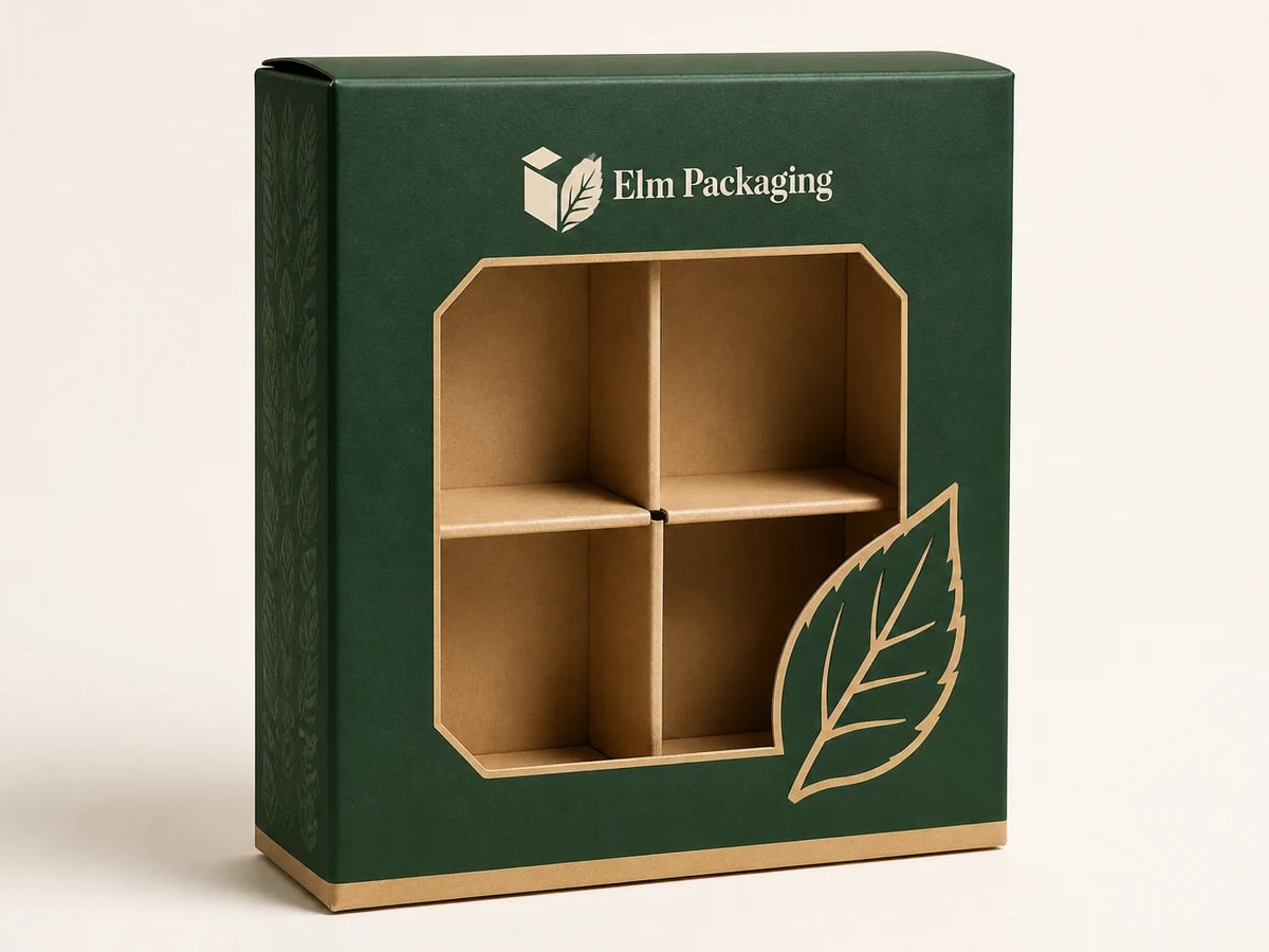 Custom Window Die Cut Insert Boxes with custom brand printing