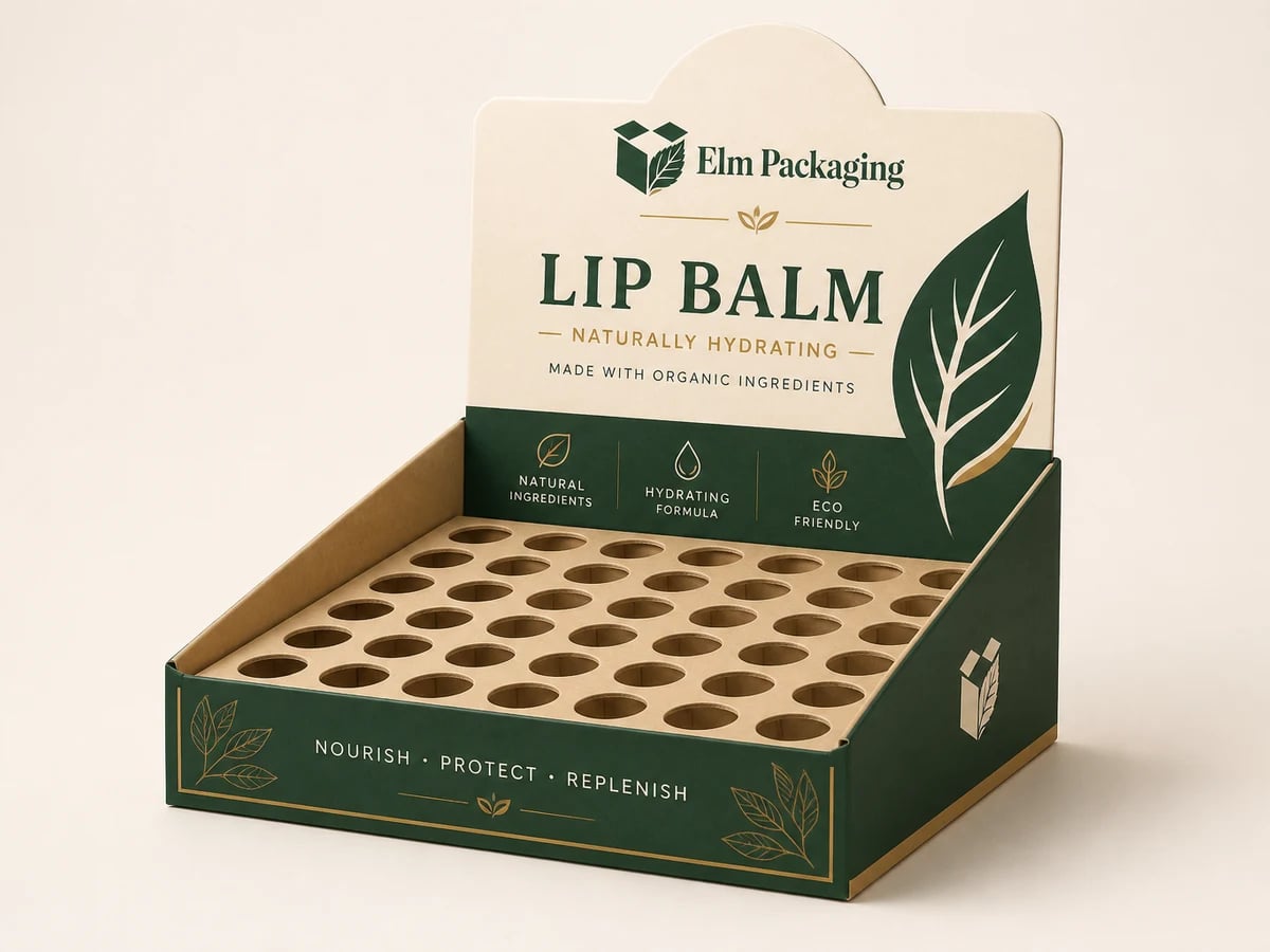 Custom Lip Balm Display Boxes with custom brand printing