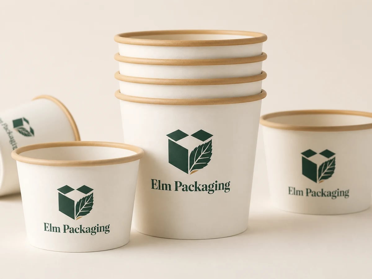 Custom Disposable Ice Cream Cups with custom brand printing