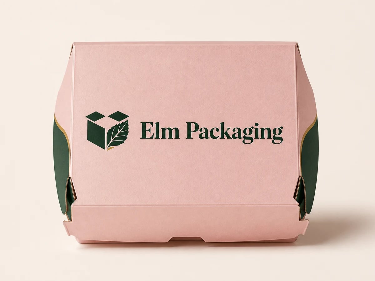 Custom Pink Burger Boxes with custom brand printing