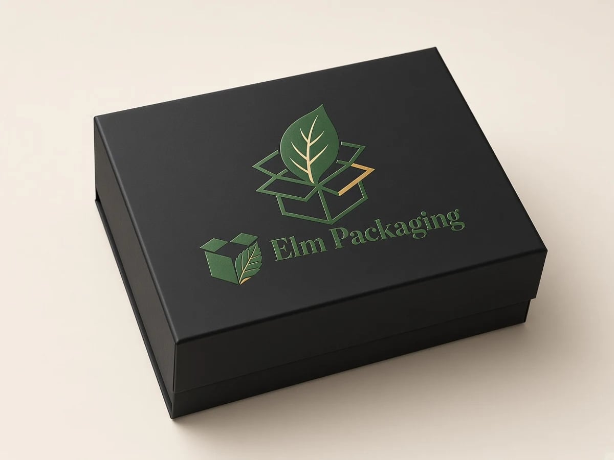 Custom Black Gift Boxes with custom brand printing