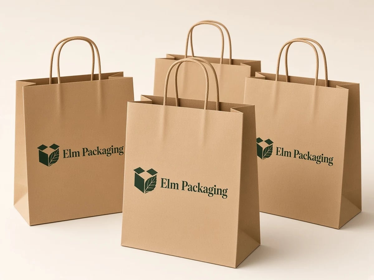 Custom Printed Paper Bags with custom brand printing