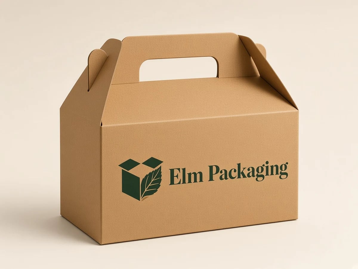 Custom Kraft Handle Boxes with custom brand printing
