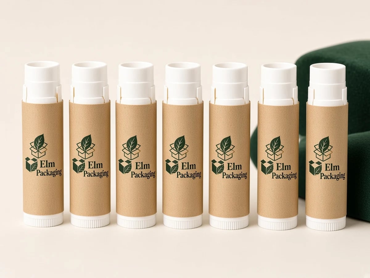Custom Kraft Lip Balm Labels with custom brand printing