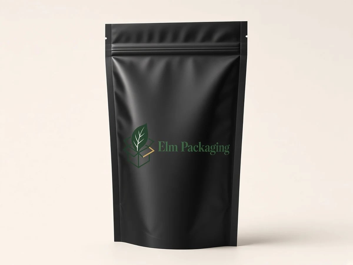 Custom Black Mylar Bags with custom brand printing