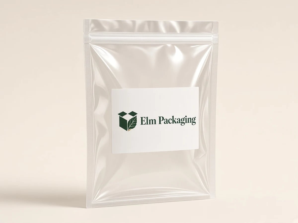 Custom Clear Mylar Bags with custom brand printing