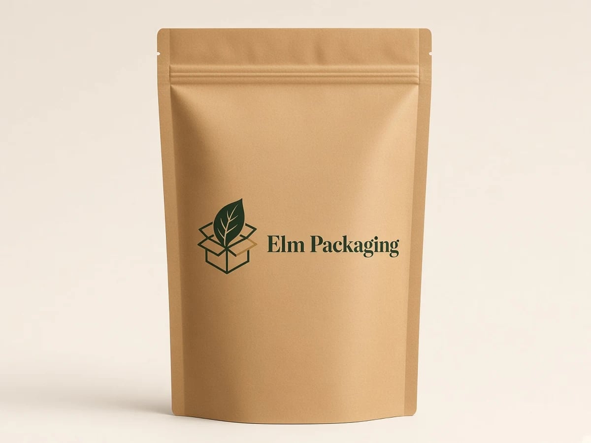 Custom Kraft Zipper Bags with custom brand printing
