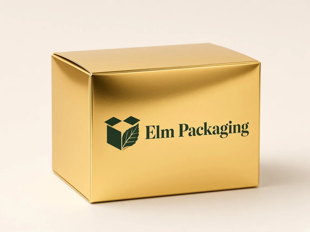Custom Gold Favor Boxes with custom brand printing