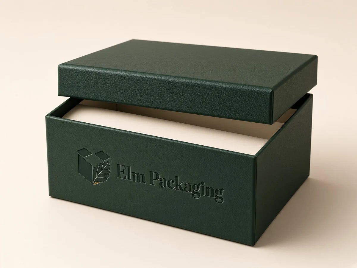 Custom Leather Rigid Boxes with custom brand printing