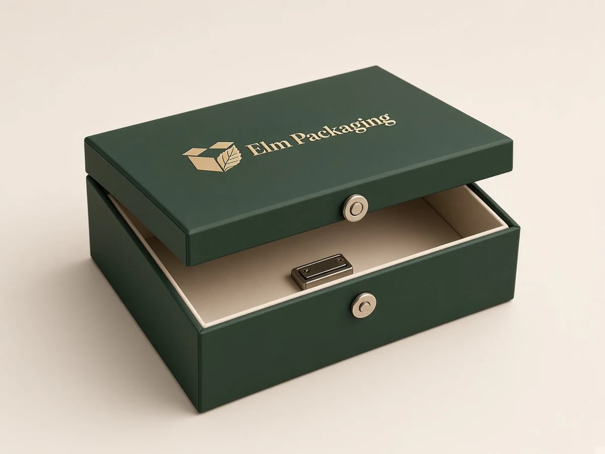 Custom Magnetic Closure Rigid Boxes with custom brand printing