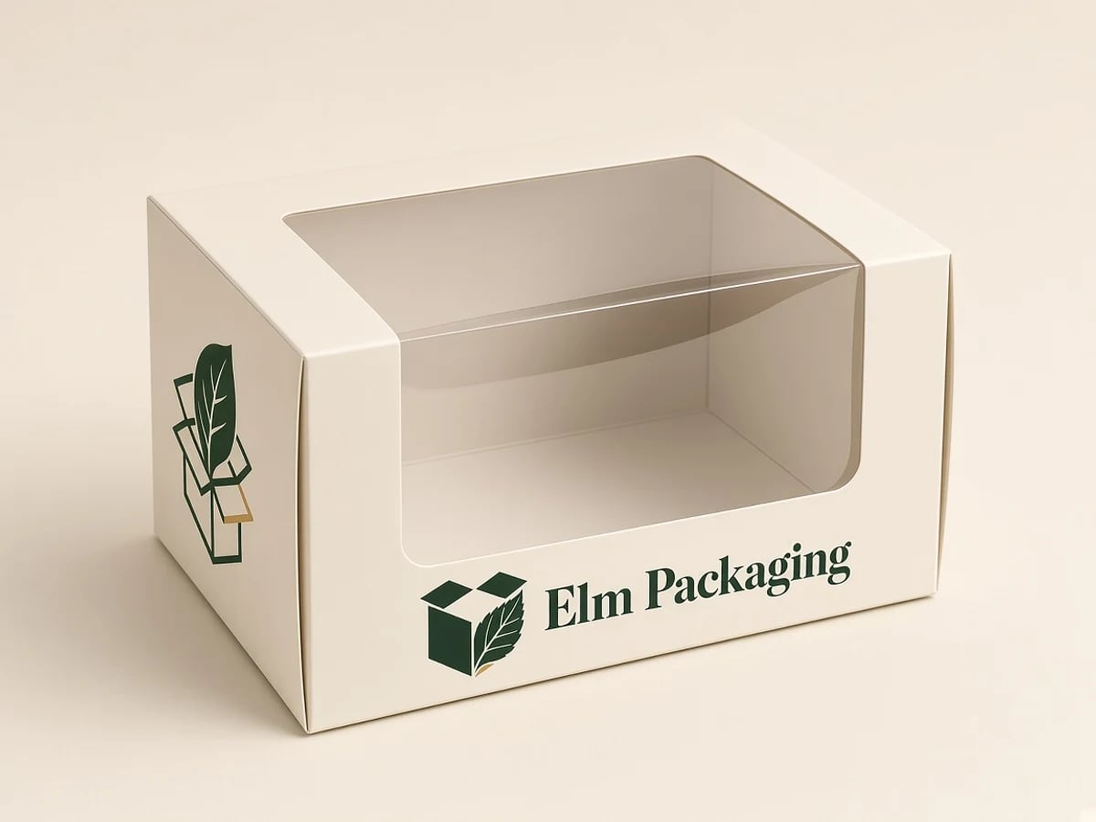 Custom Dessert Boxes With Window with custom brand printing