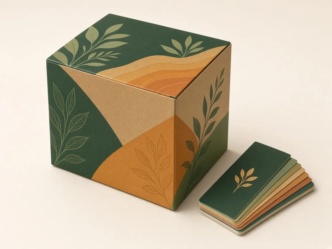 Custom printed carton with color swatches for brand-matched print